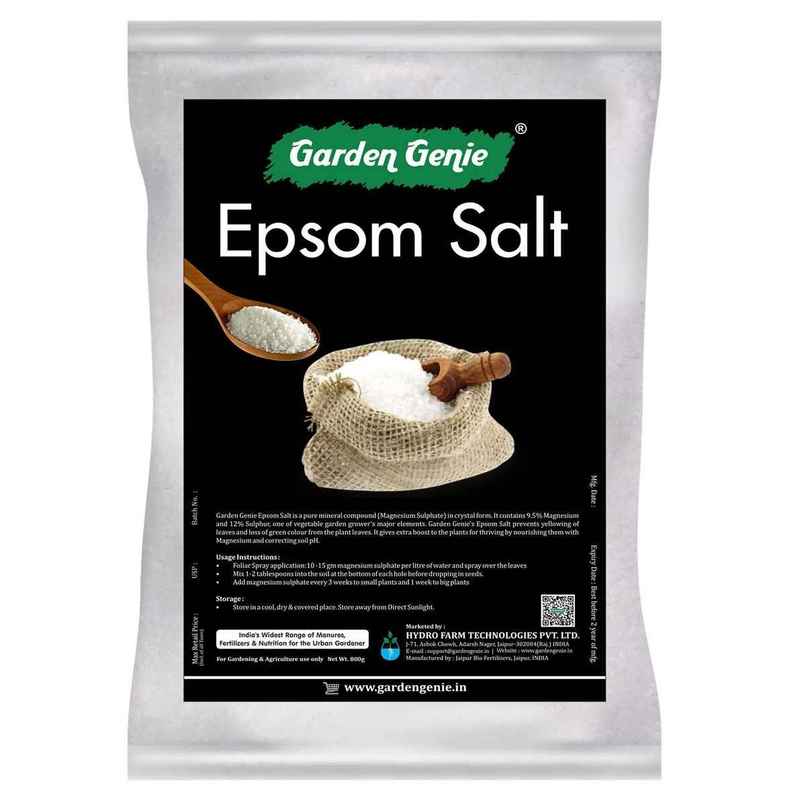 Garden Genie Epsom Salt for Plants | Magnesium Sulphate Gardening Fertilizer Garden Genie Epsom Salt for Plants | Magnesium Sulphate Gardening Fertilizer