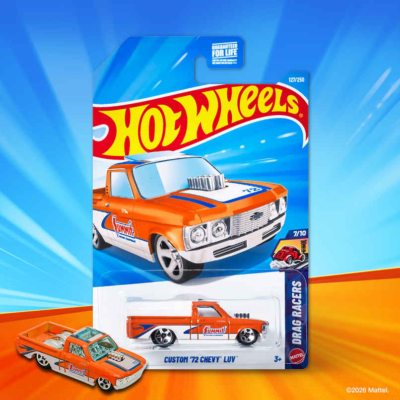 Hot Wheels Worldwide Basic HW Custom Personnalise 72 Chevy LUV Car Toy for Kids & Collectors