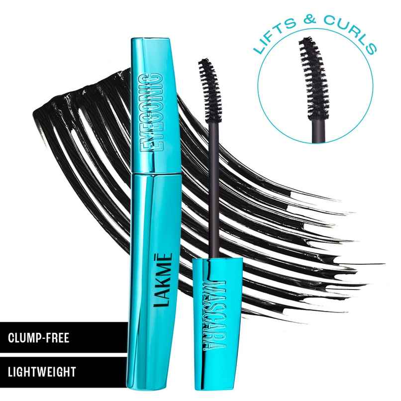 Lakme 9 to 5 Eyeconic Curling Mascara | Smudgeproof | Waterproof | Lasts upto 24 Hrs | Black