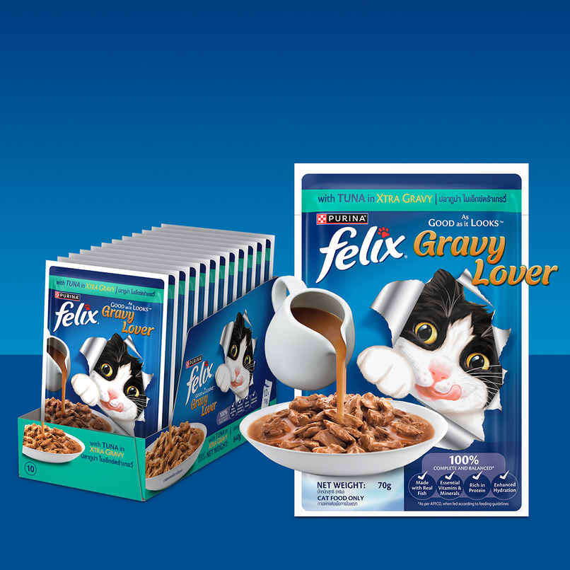 Felix Purina Felix Gravy Lover, Meaty Tuna Chunks