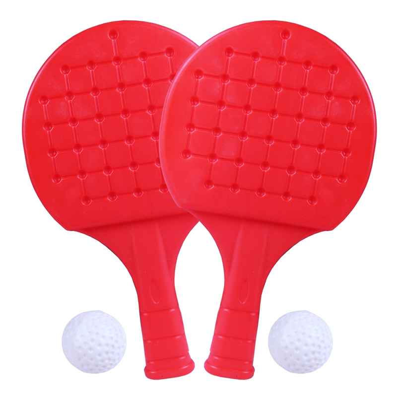 Toyshine Portable Plastic TT Racket Set, Includes 2 Racquets and Balls, for Kids