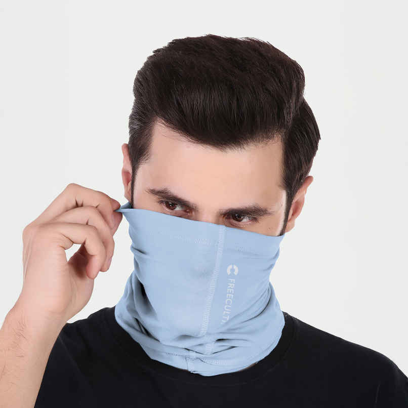 Freecultr Unisex Solid Bamboo Bandana | Chalk Blue - Free Size