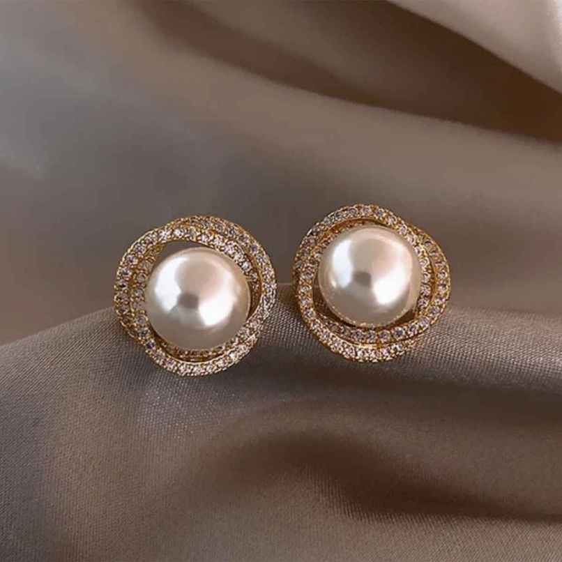 Estailo Fashion Women's Jewellery Earrings White Gold OS | E0001520