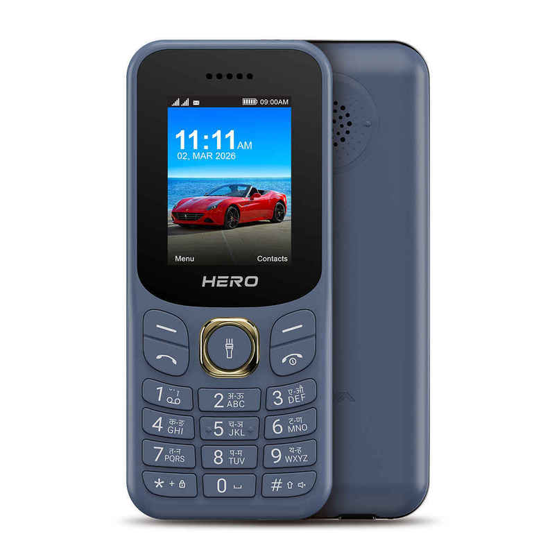 Lava Hero Shakti 2026 Dual SIM Keypad Phone | 1.8 inch Display | Type C | Grey