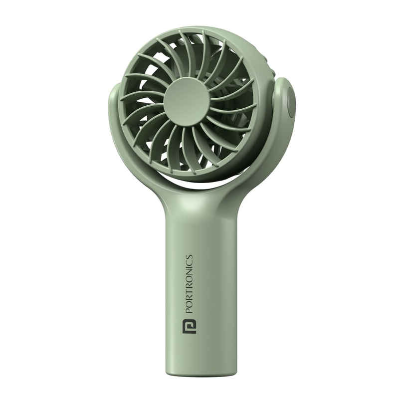Portronics Toofan Mini USB Portable Fan,7800 RPM, 3 Speed Modes, 2000 mAh Battery, Green