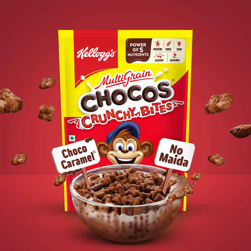 Kellogg's Multigrain Chocos Crunchy Bites | Source of Calcium & Fibre, High in Protein Kellogg's Multigrain Chocos Crunchy Bites | Source of Calcium & Fibre, High in Protein