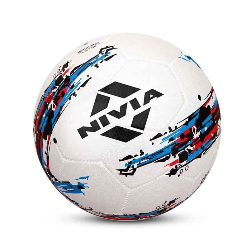 Nivia Storm Football Rubberized Suitable Hard Ground Without Grass Training Football Size 5 - White Nivia Storm Football Rubberized Suitable Hard Ground Without Grass Training Football Size 5 - White