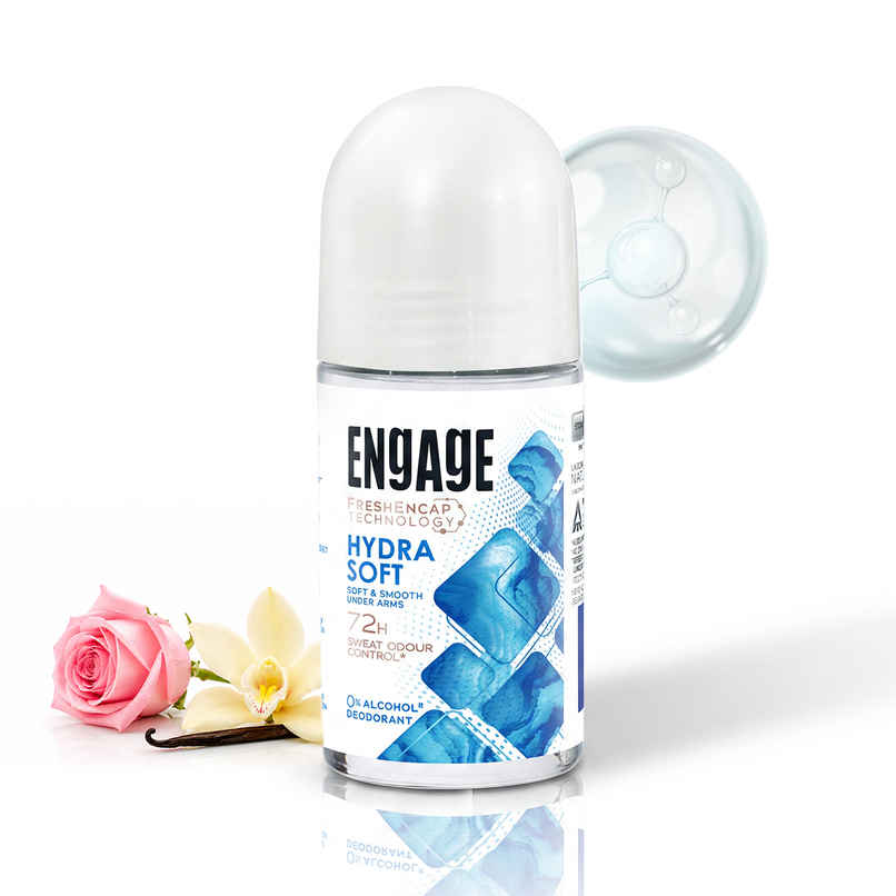 Engage Hydra Soft Underarm Roll-On Deo for Women | Soft and Smooth | 72hr Protection