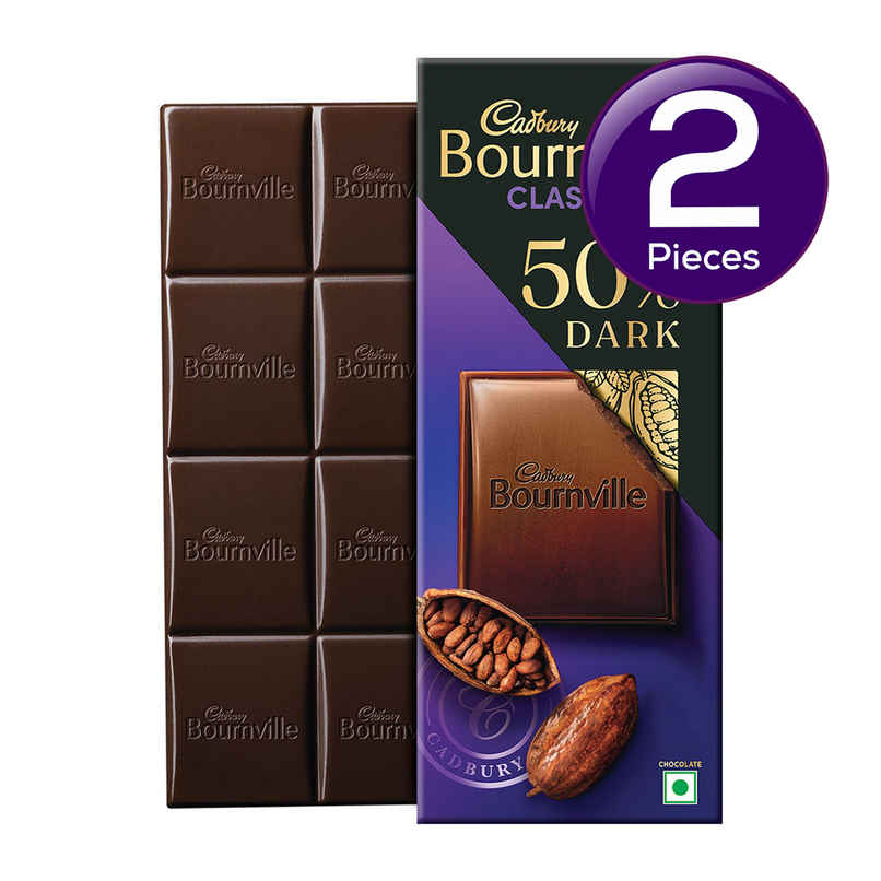 Cadbury Bournville Rich Cocoa 50% Dark Chocolate Bar Combo