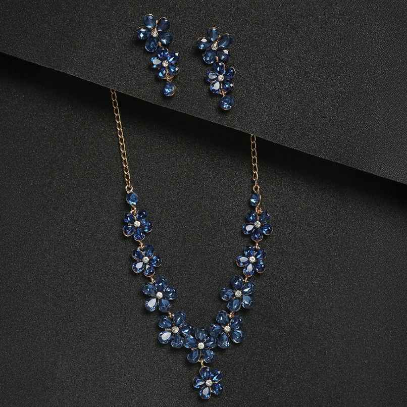 YouBella Jewellery Sets for Women Crystal Necklace with Earrings for Girls/Women (YBNK - 5769)