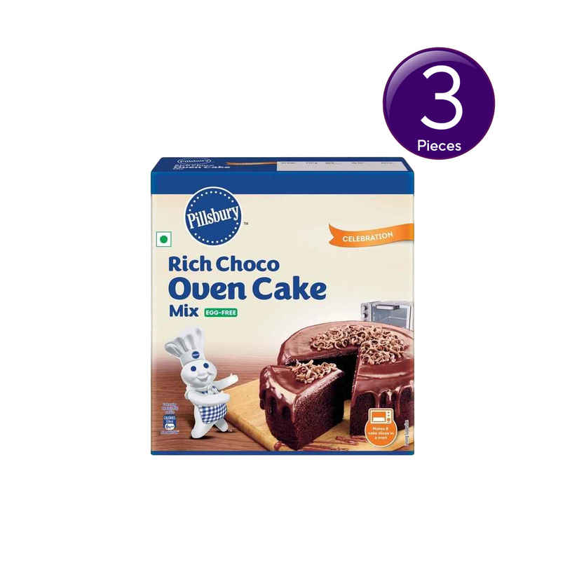 Pillsbury Rich Choco Oven Cake Mix Egg Free | Baking Essential | Combo