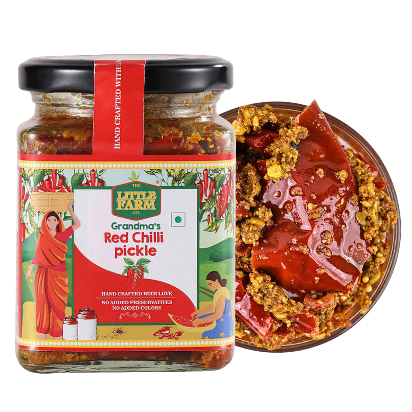 The Little Farm Co. Red Chilli Pickle Achaar | No Added Preservatives