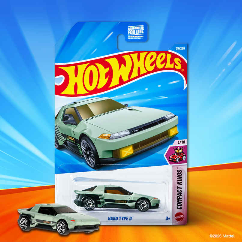 Hot Wheels Worldwide Basic Car HW HAKO TYPE D Toy Car for Kids and Collectors
