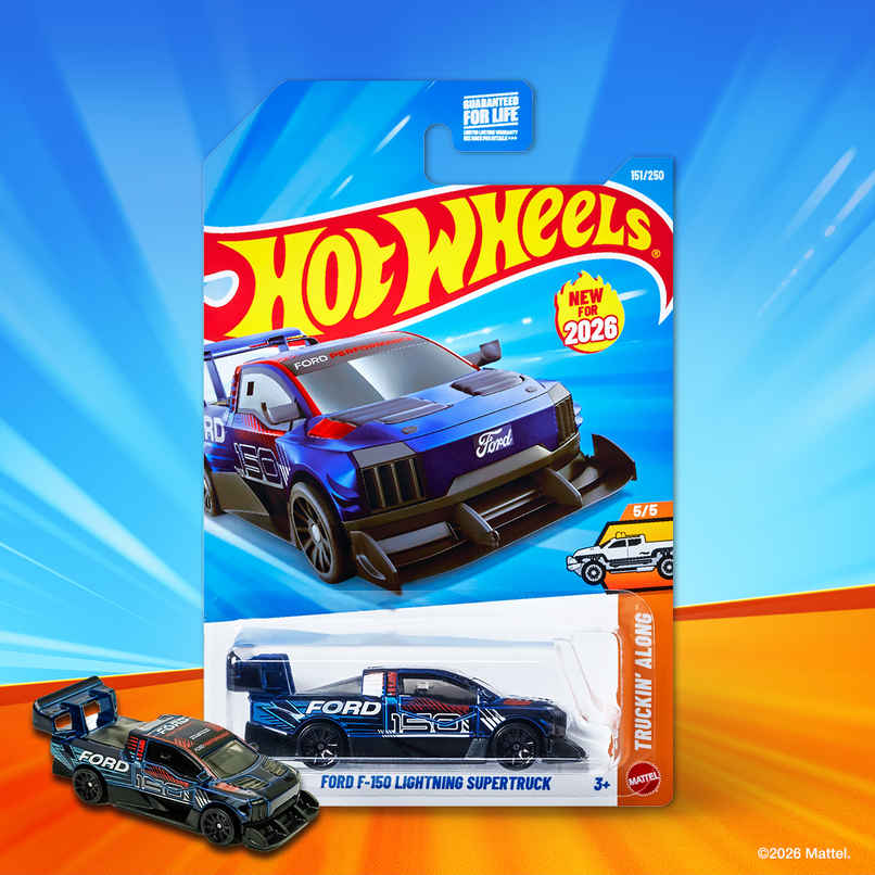 Hot Wheels Worldwide Basic HW Ford F150 Lightning Supertruck Car Toy for Kids & Collectors Hot Wheels Worldwide Basic HW Ford F150 Lightning Supertruck Car Toy for Kids & Collectors