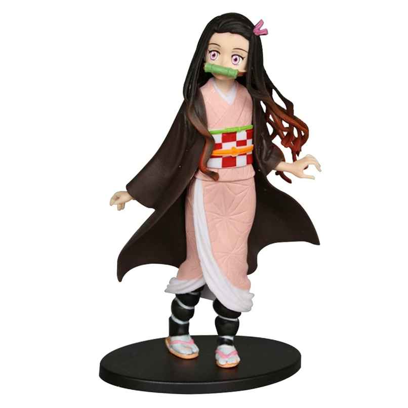 Awestuffs Nezuko Demon Slayer Action Figure Limited Edition for Car Dashboard