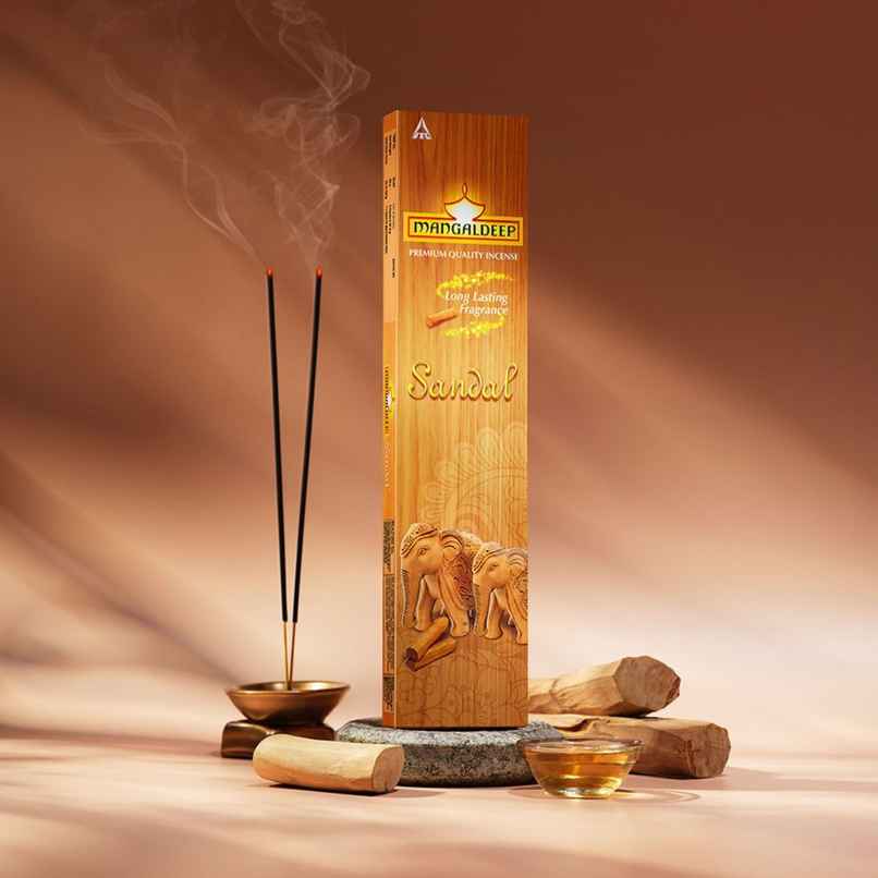 Sandal Incense Sticks | Long Lasting Fragrance | Mangaldeep