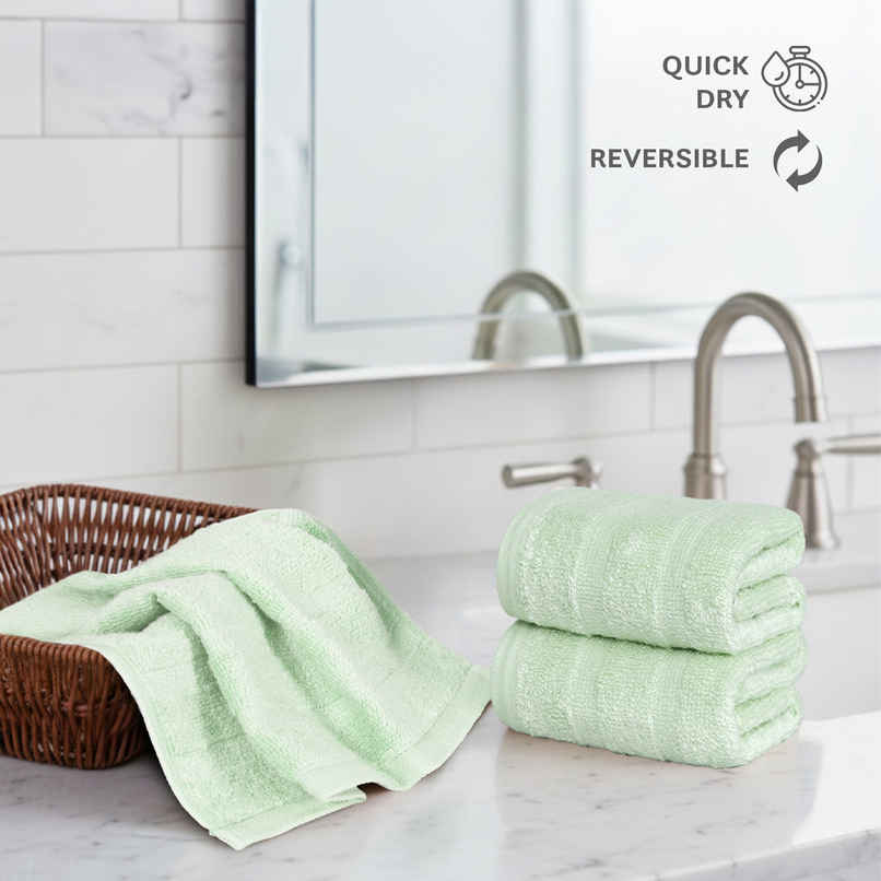 Mytrident Quick Dry Cotton Face Towel Set | 13 x 13 in | Sage Mytrident Quick Dry Cotton Face Towel Set | 13 x 13 in | Sage
