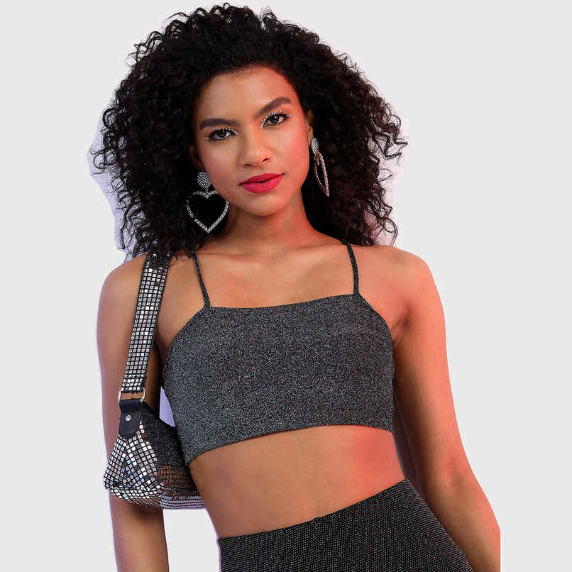 Ketch Women's Shoulder Straps Party Bralette Crop Top | Multicolor - M Ketch Women's Shoulder Straps Party Bralette Crop Top | Multicolor - M