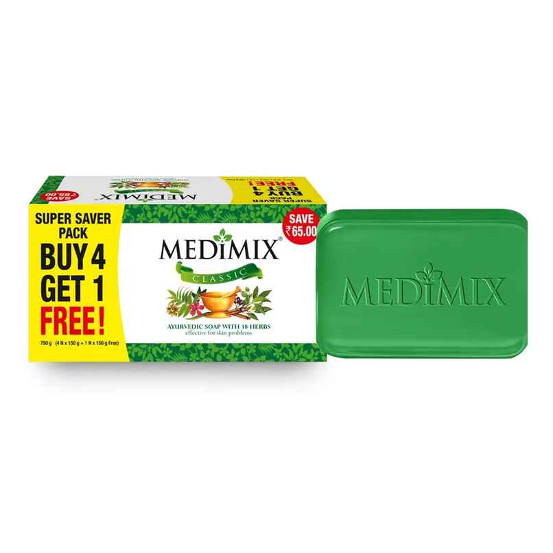 Medimix Classic Ayurvedic Traditionally Made Soap with 18 Herbs