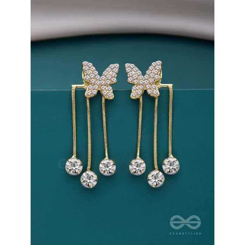 Everstylish Been Winging It - Golden Sparkling Ear Jackets