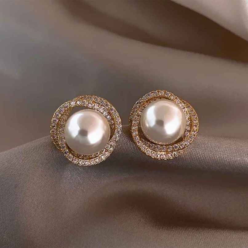 Estailo Fashion Women's Jewellery Earrings White Gold OS | E0001520