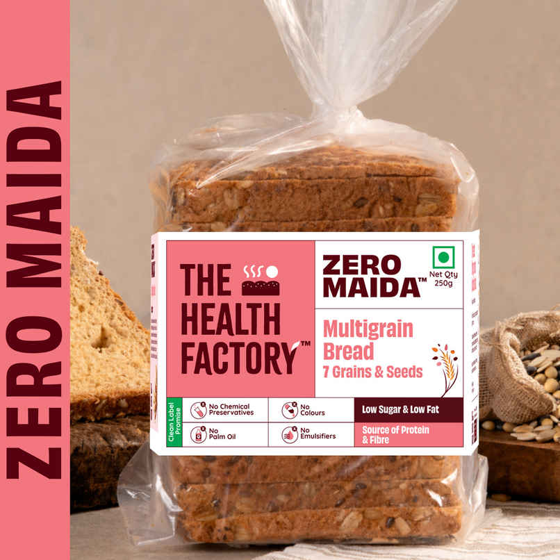 The Health Factory Multigrain Bread | Zero Maida | 7 Grains & Seeds | Whole Wheat Bread The Health Factory Multigrain Bread | Zero Maida | 7 Grains & Seeds | Whole Wheat Bread