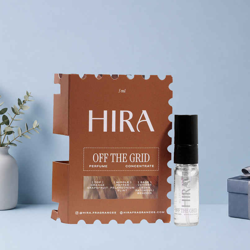 HIRA Off The Grid Eau De Perfume Mini for Men with Earthy & Citrus Notes HIRA Off The Grid Eau De Perfume Mini for Men with Earthy & Citrus Notes