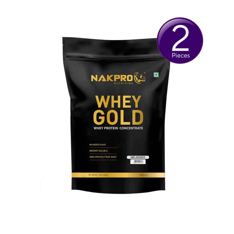 Nakpro Gold Whey Protein Concentrate 80% Unflavoured 28G Protein 6.2G Bcaa| Combo Nakpro Gold Whey Protein Concentrate 80% Unflavoured 28G Protein 6.2G Bcaa| Combo