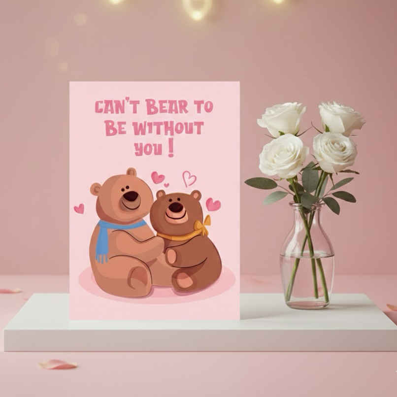 Can't Bear Without You Cute Greeting Card | Vibebling