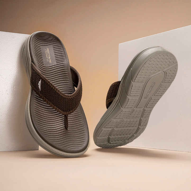 Red Tape Men's Casual Thongs | RTF0111 | Brown - UK 6