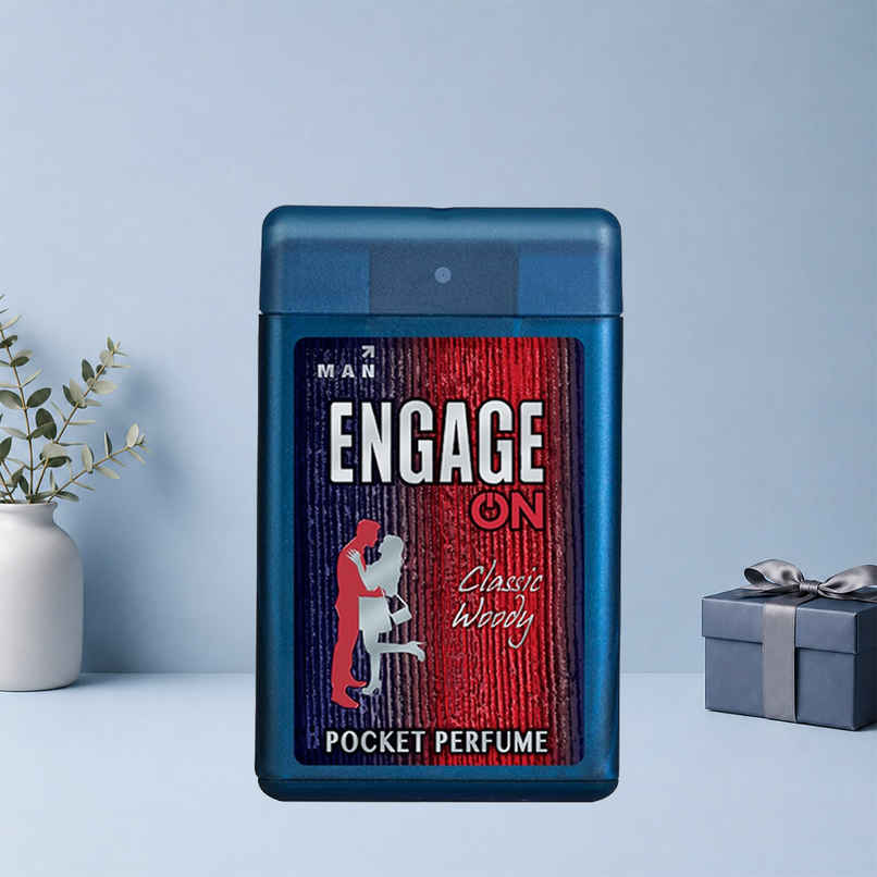Engage On Classic Woody Pocket Perfume Men | 250 Sprays | Woody & Ambery Engage On Classic Woody Pocket Perfume Men | 250 Sprays | Woody & Ambery