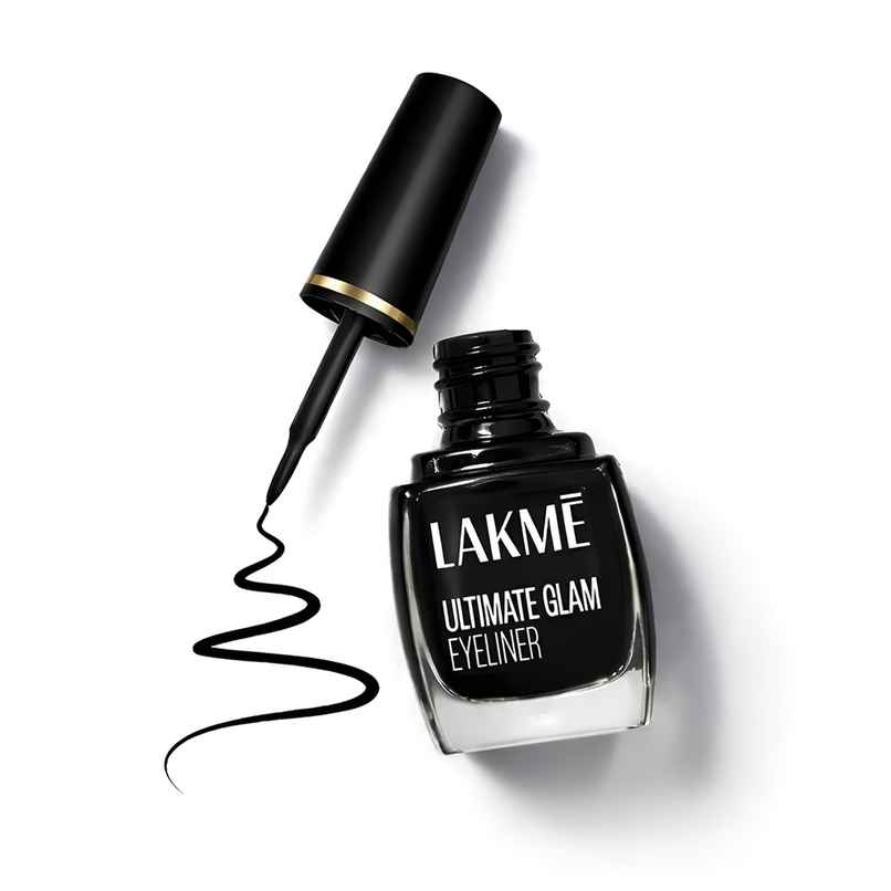 Lakme Ultimate Glam Eye Liner, Semi Matte, Black