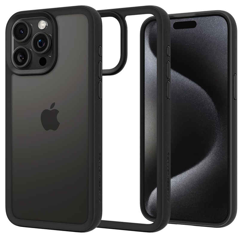 Spigen EssentialiPhone 15 Pro Spigen Essential Sand Crystal Matte Black