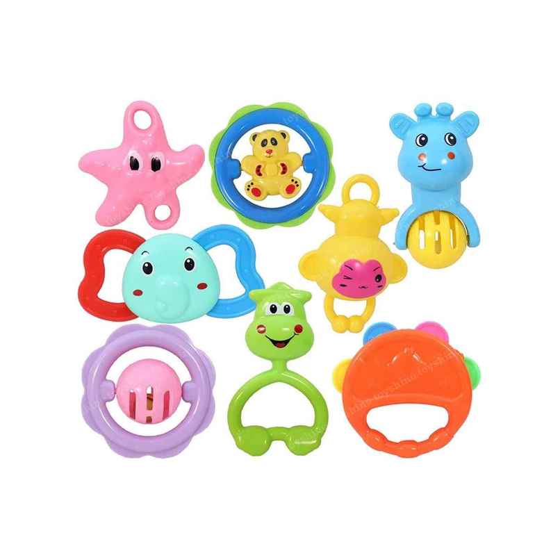 Toyshine Rattle Set - 8-Piece for Newborns - Colorful & Engaging Toyshine Rattle Set - 8-Piece for Newborns - Colorful & Engaging