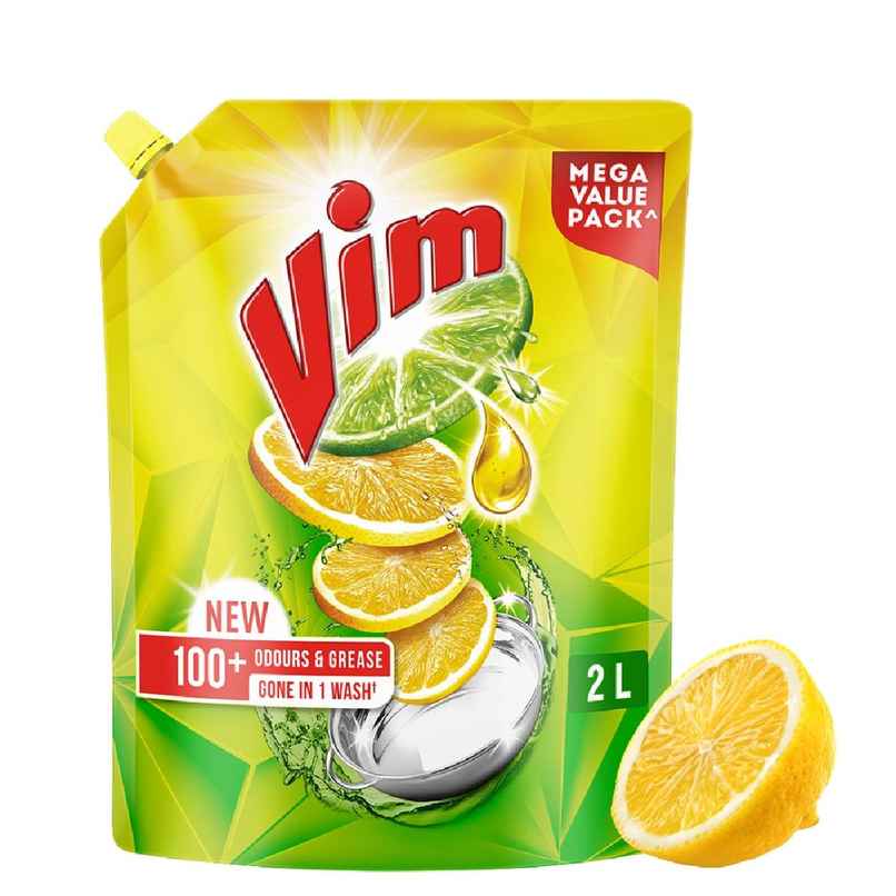 Vim Lemon Dishwash Liquid Gel Refill Pouch Vim Lemon Dishwash Liquid Gel Refill Pouch