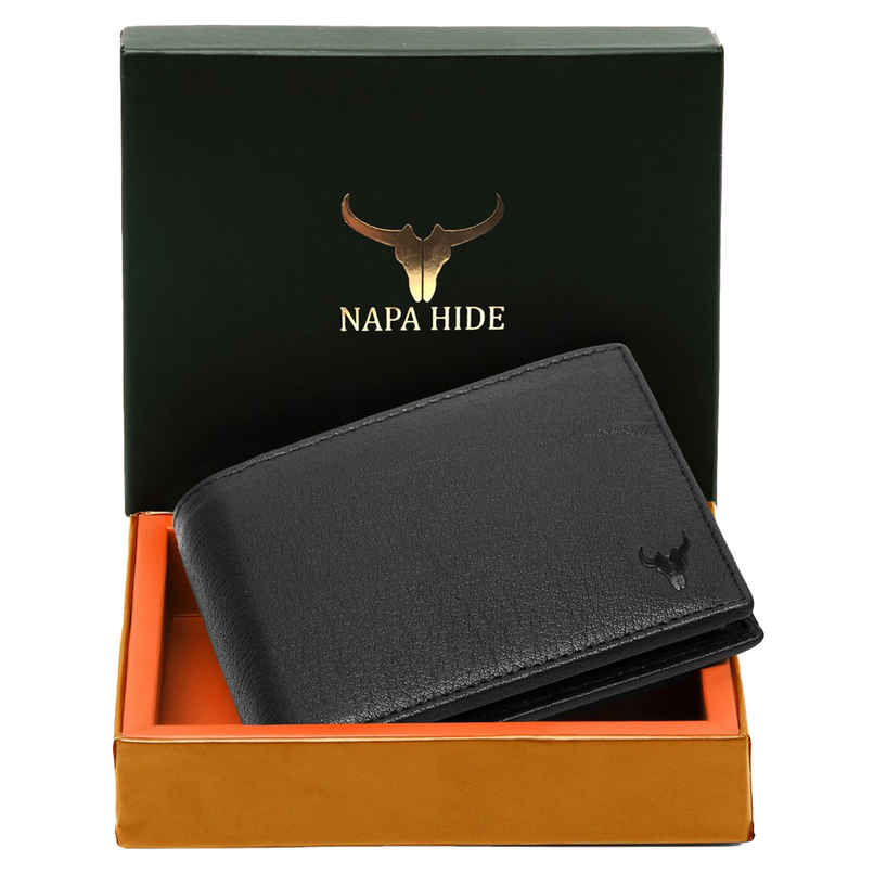 Wildhorn Men's Genuine Leather Bi-fold Wallet | Black Wildhorn Men's Genuine Leather Bi-fold Wallet | Black