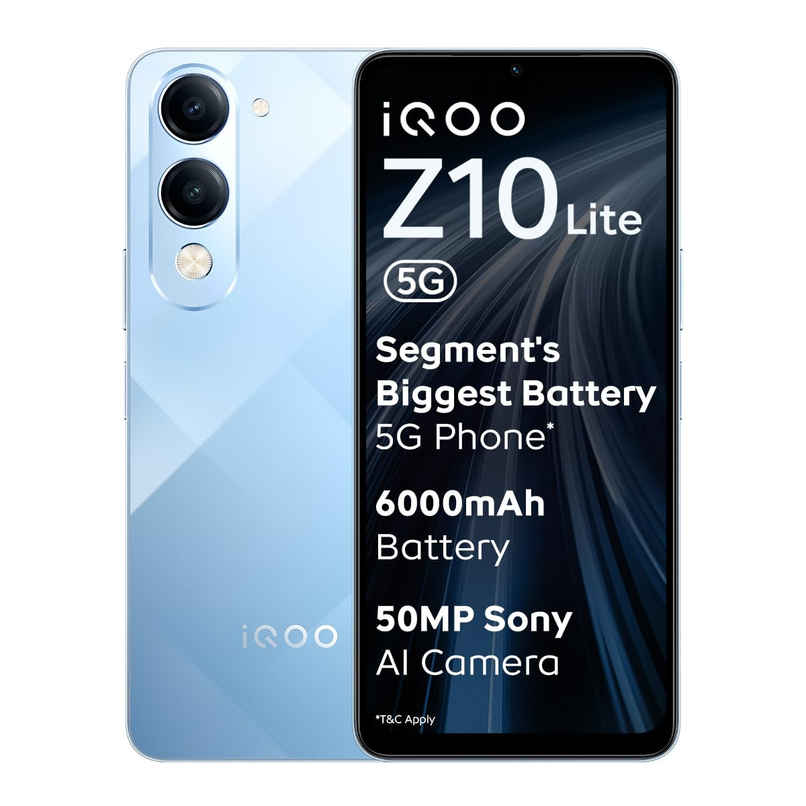 iQOO Z10 Lite 5G | Titanium Blue, 6GB RAM, 128GB Storage