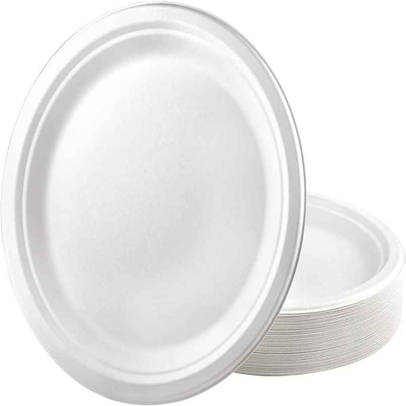 Sugarcane Fibre Disposable Plate | 11 inch | Round Sugarcane Fibre Disposable Plate | 11 inch | Round