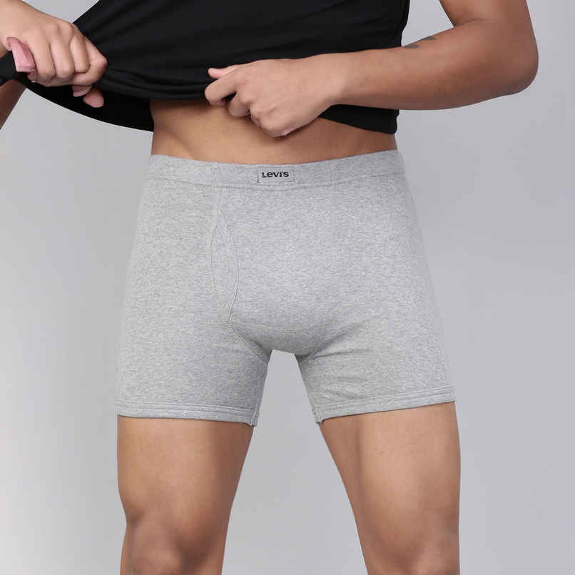 Levi's 010 Men 100% Cotton Boxer Briefs with Anti-Roll Waistband, Functional Fly Levi's 010 Men 100% Cotton Boxer Briefs with Anti-Roll Waistband, Functional Fly