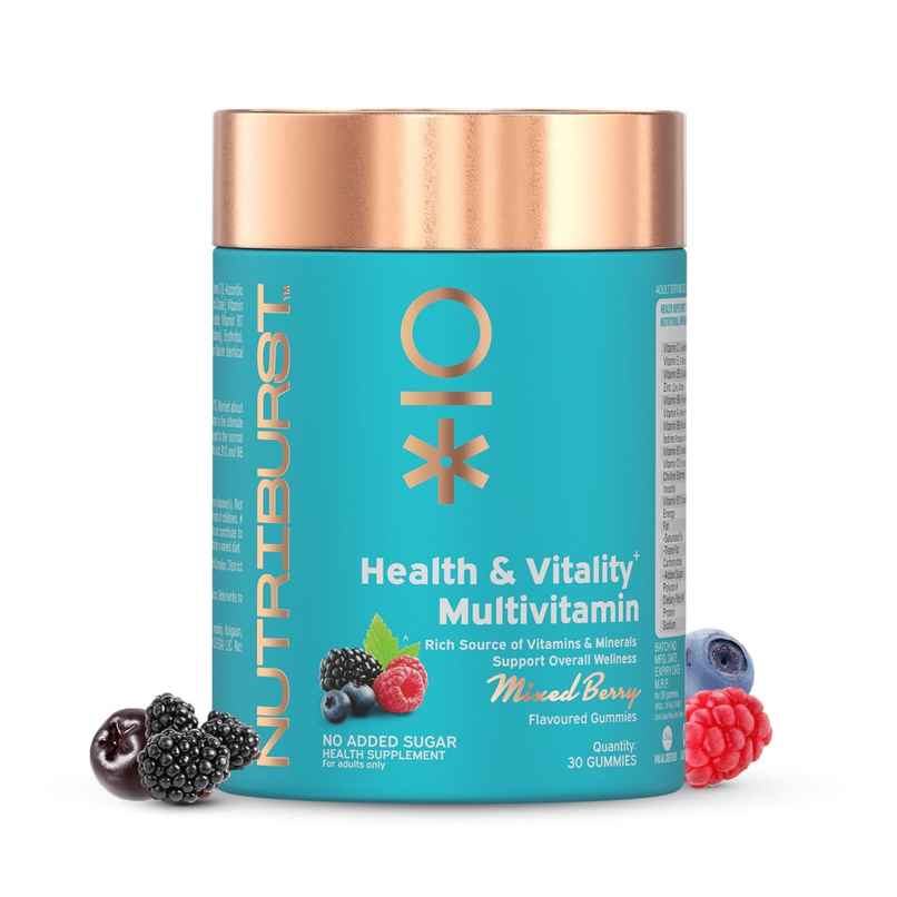 Nutriburst Health & Vitality Gummies With Multivitamins & Biotin