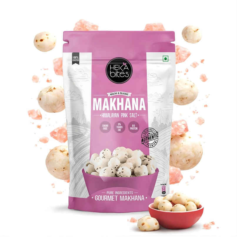 Heka Bites Roasted Makhana Himalayan Pink Salt Heka Bites Roasted Makhana Himalayan Pink Salt