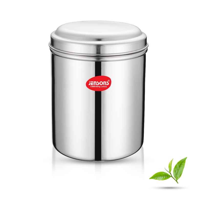Jensons Stainless Steel Kitchen Storage Canister 12 cm | Airtight Container