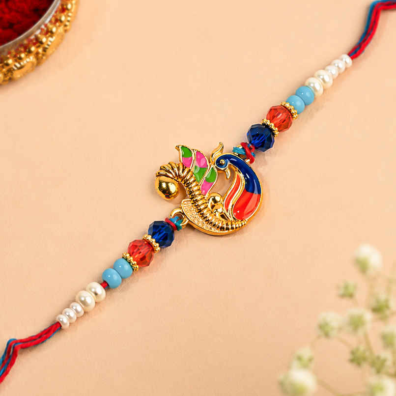 Rakhi for Brother | Designer Colorful Peacock | Pack of 1 | Tomuncle Rakhi for Brother | Designer Colorful Peacock | Pack of 1 | Tomuncle