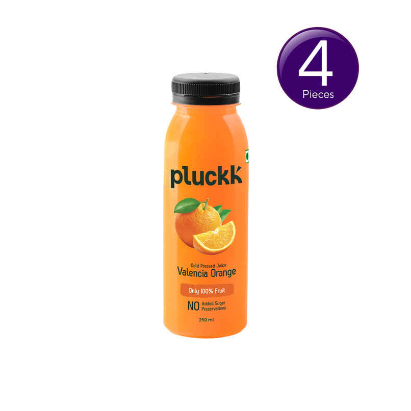  Pluckk Cold-Pressed Valencia Orange Fruit Juice | No Added Sugar | No Preservatives | Rich in Vitamin C Combo