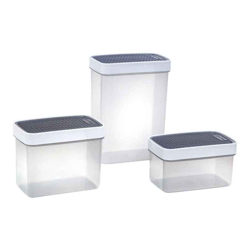 Joyo Vacu Fresh Rectangle Container | Set of 3 | Transparent | Airtight Storage Container Joyo Vacu Fresh Rectangle Container | Set of 3 | Transparent | Airtight Storage Container