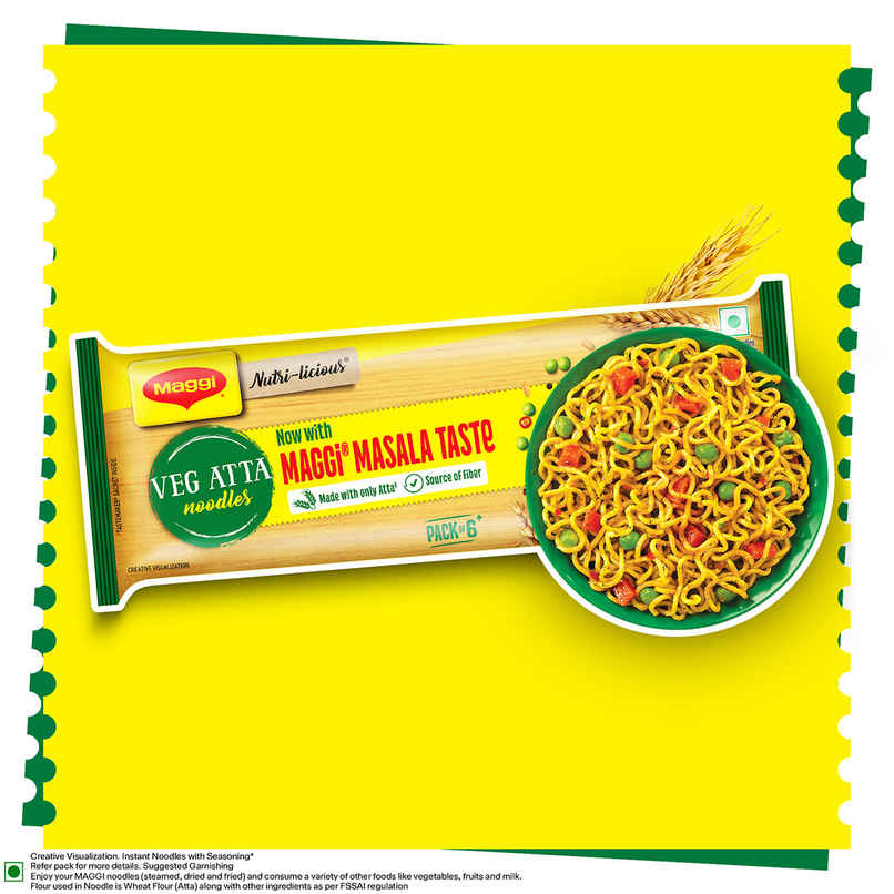 Maggi Veg Atta Noodles Made with Only Atta Flour Maggi Veg Atta Noodles Made with Only Atta Flour