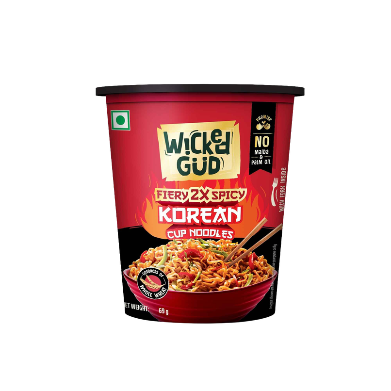 Wickedgud Fiery 2x Spicy Korean Cup Noodles
