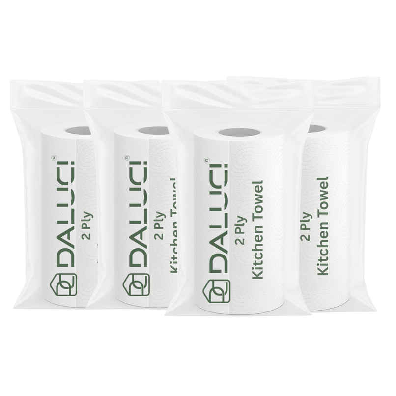 DALUCI Kitchen Tissue Paper Roll | 60 Pulls | Pack of 4