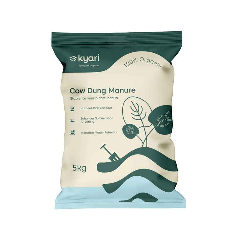 Kyari Cow Dung Manure for Plants | 5 kg | Fertilizer for Plants | Manure for Home