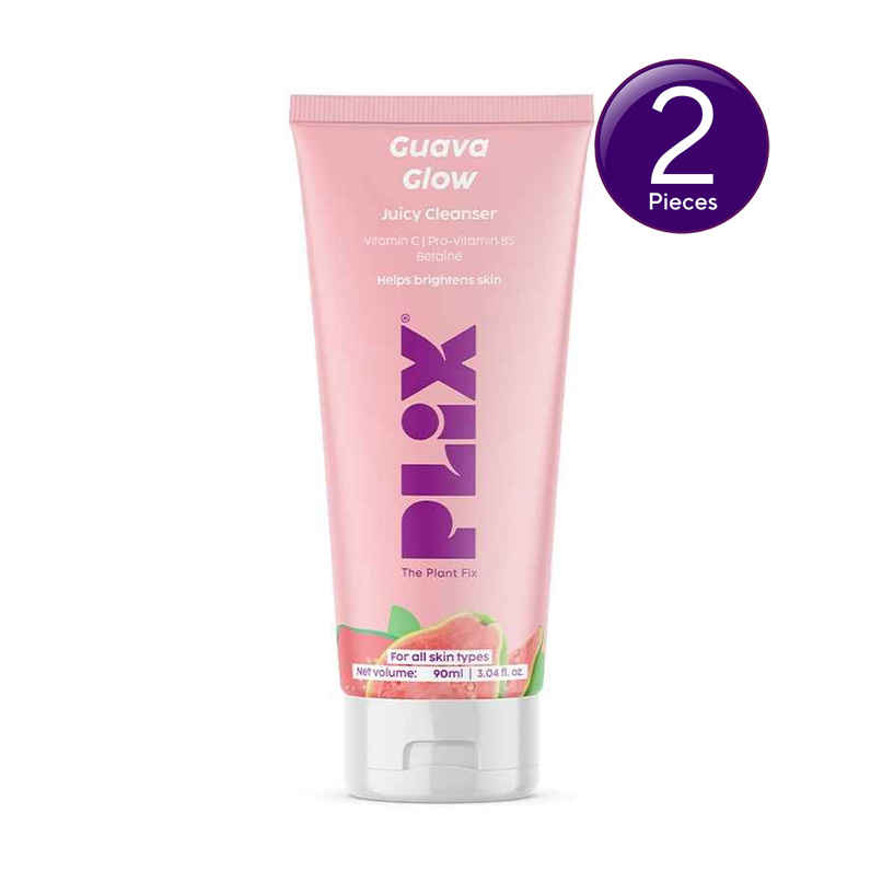 Plix The Plant Fix Guava Glow Juicy Cleanser For Skin Brightening With Vitamin C Combo